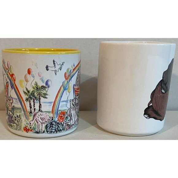 Vintage 1997 Flowers Inc Balloons Noah's Ark & 1989 ARTMARK Elephant Coffee Mugs - Picture 4 of 6